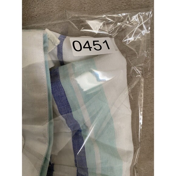 Gap Linen Blend Skirt Womens Small White Blue Stripes Lined Preppy Casual‎ Beach - Picture 15 of 15